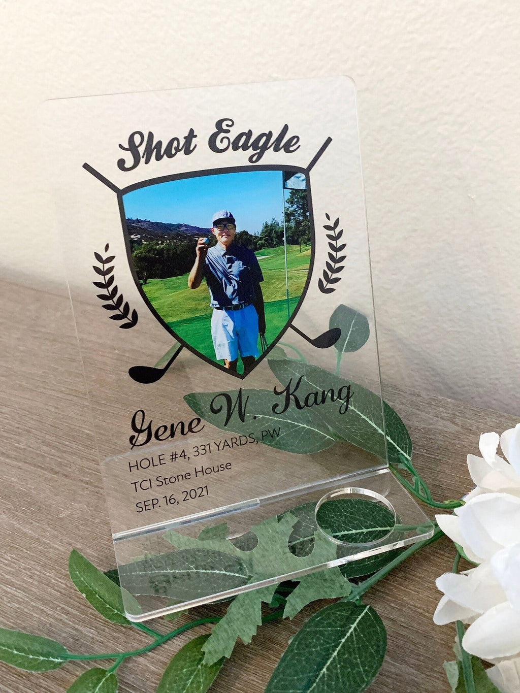 Hole in One Plaque | Golf Award Trophy | Custom Acrylic Golf Plaque | Golf Ball Display | Eagle, Albatross — photo 10