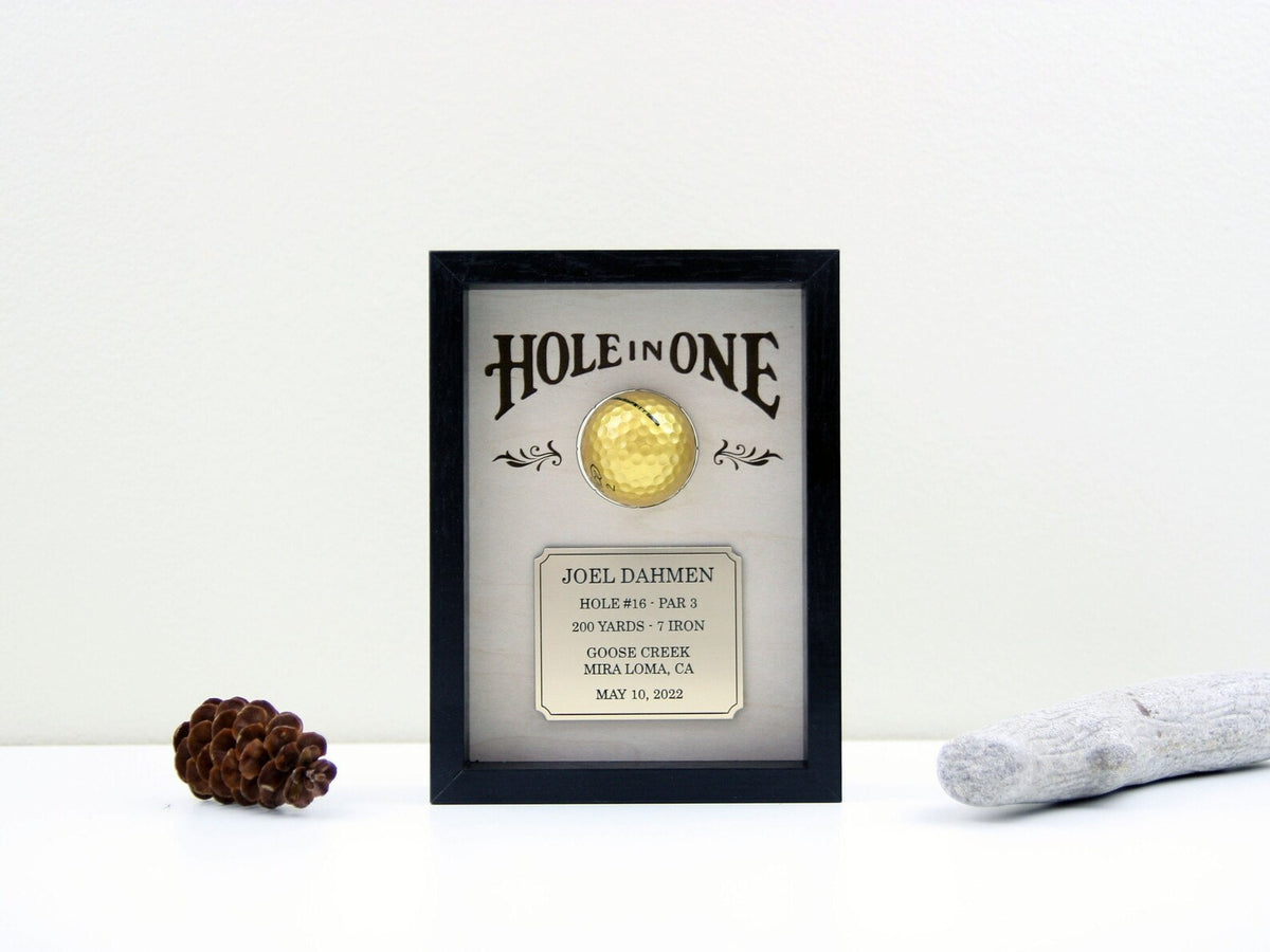 Personalized Hole in One Golf Ball Display, Custom Golf Keepsake Frame, Eagle Birdie Golf Gift, Golf Achievement Gift for Dad — photo 6