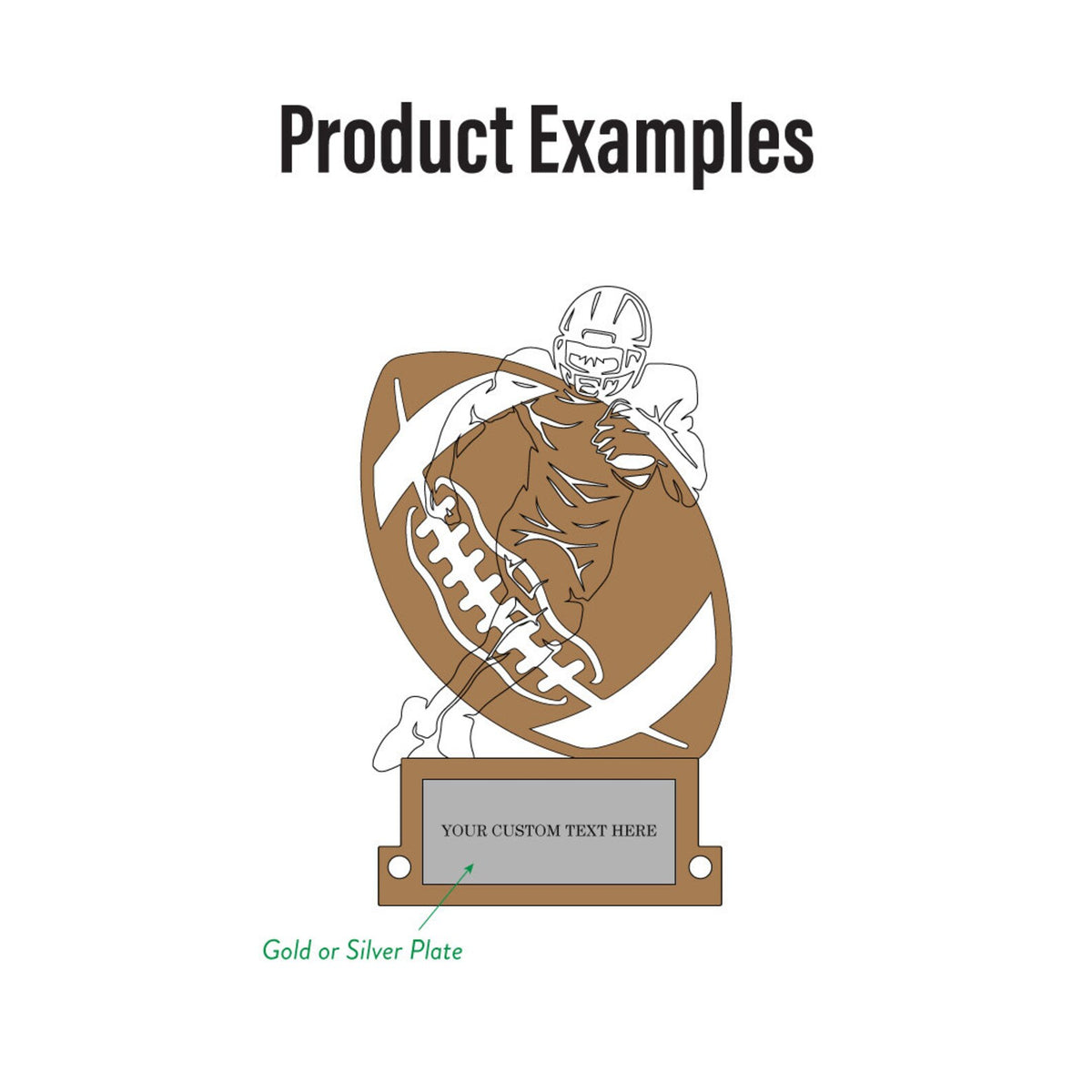 Custom Football Trophy | Football Award | Sports Event | Trophy for Winner, Champion — photo 3
