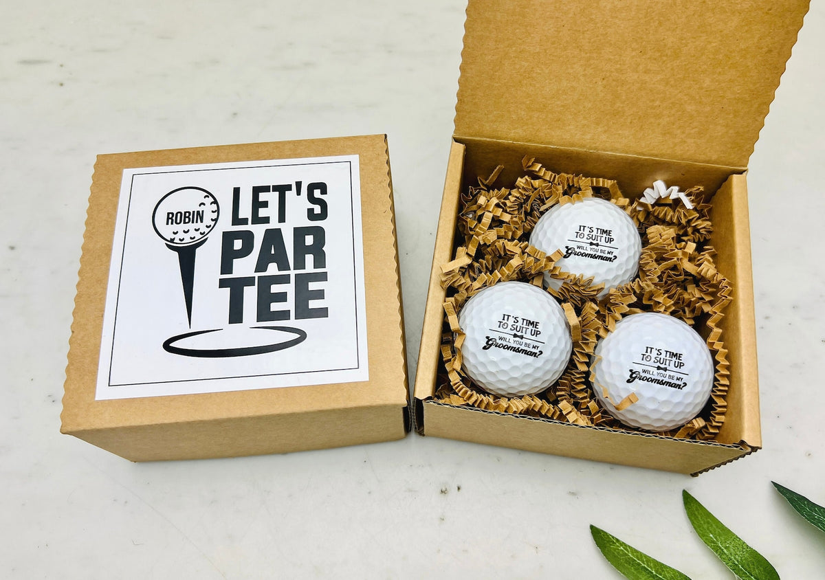 Groomsman Proposal, Golf Ball Proposal, Groomsman Golf Gift, Best Man Golf Gift, Best Man proposal, Wedding golf ball gift — photo 1