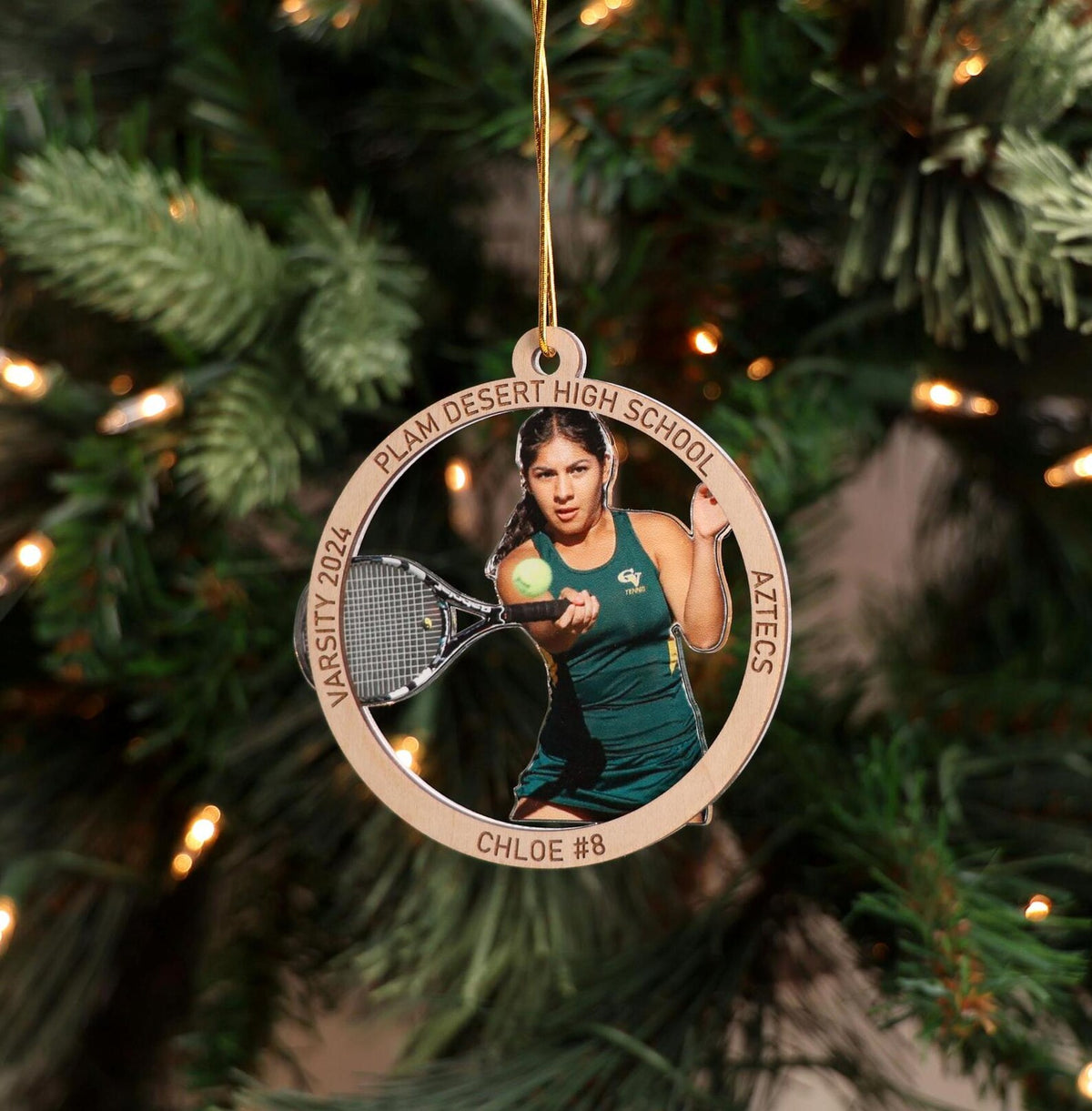 Custom Athlete Photo Ornament with Name and Jersey Number — photo 9