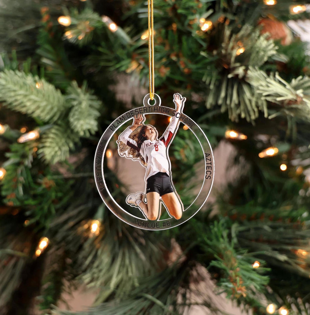 Custom Athlete Photo Ornament with Name and Jersey Number — photo 7