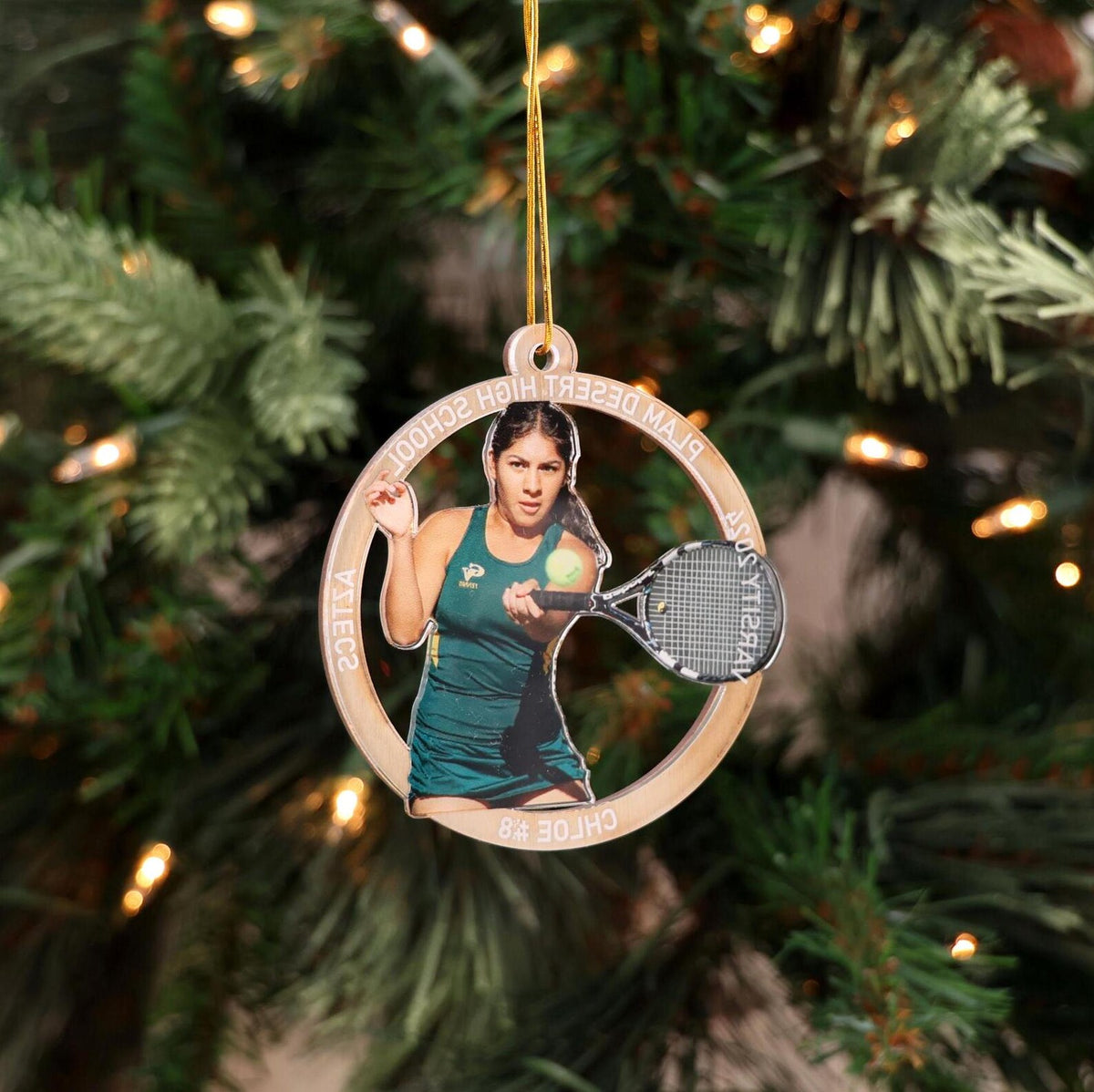 Custom Athlete Photo Ornament with Name and Jersey Number — photo 10