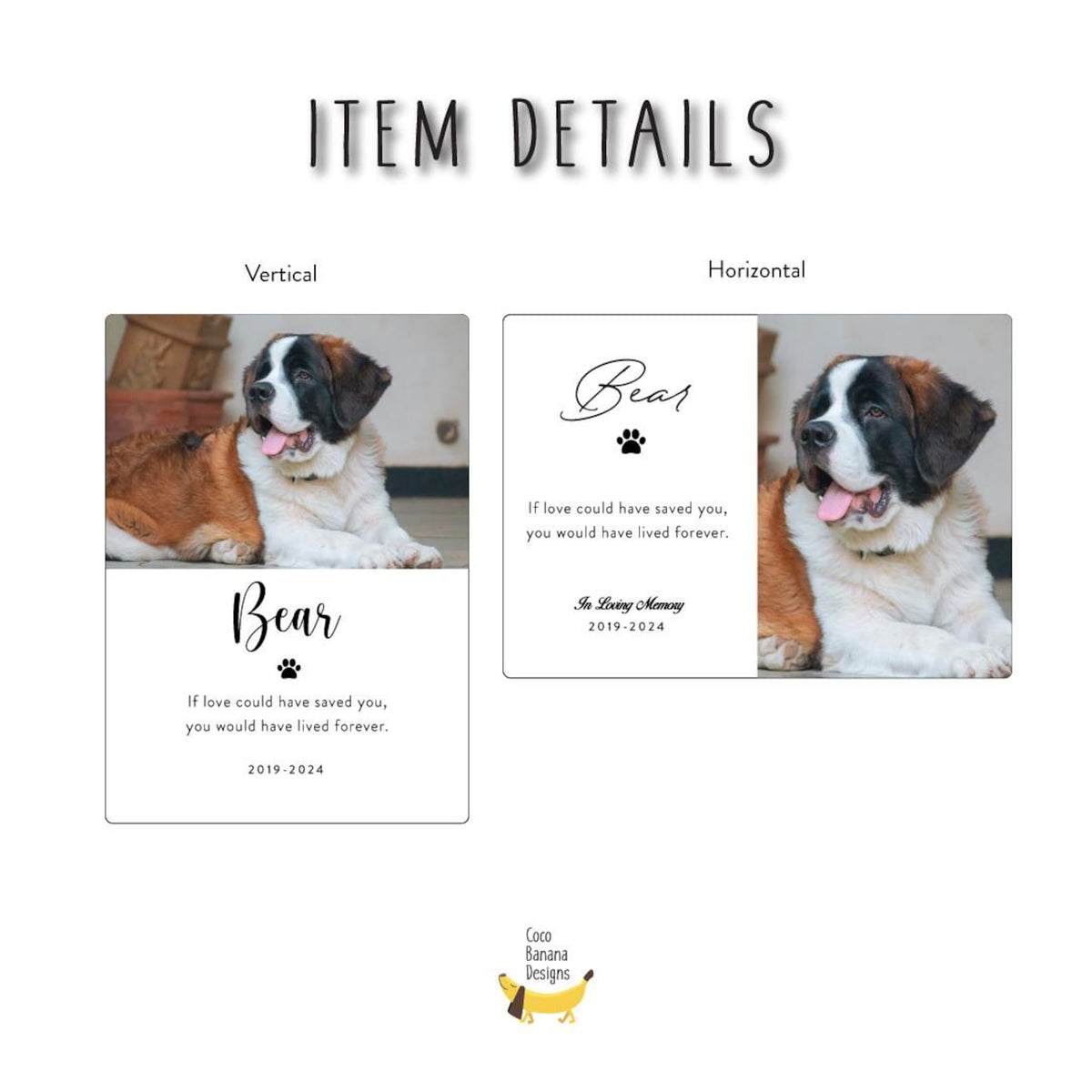 Personalized Pet Memorial Photo Plaque, Large Photo Tribute — photo 6