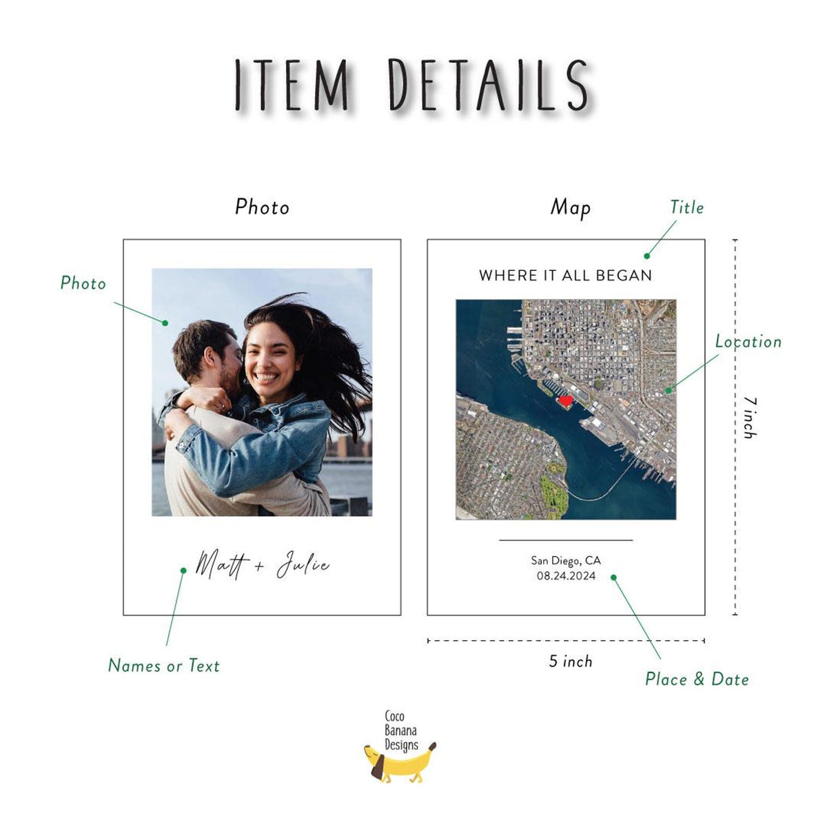 Personalized Brick Photo Frame, Custom Building Block Picture Display, Custom Photo, Text, Map Print — photo 8