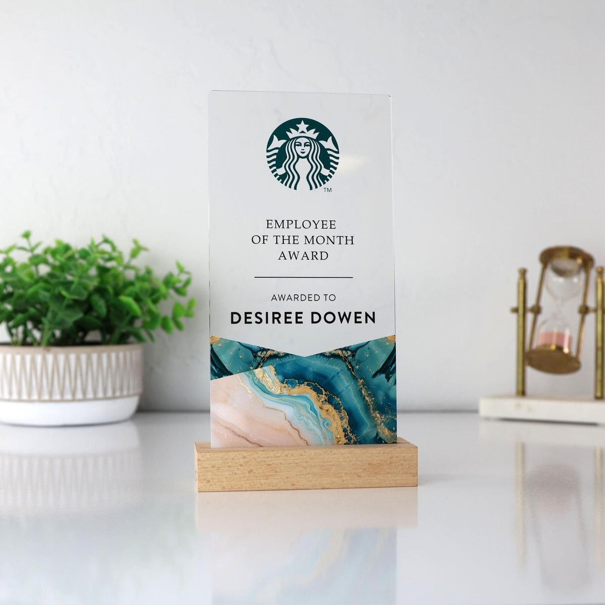 Personalized Acrylic Award Plaque - Add Your Logo & Message — photo 1