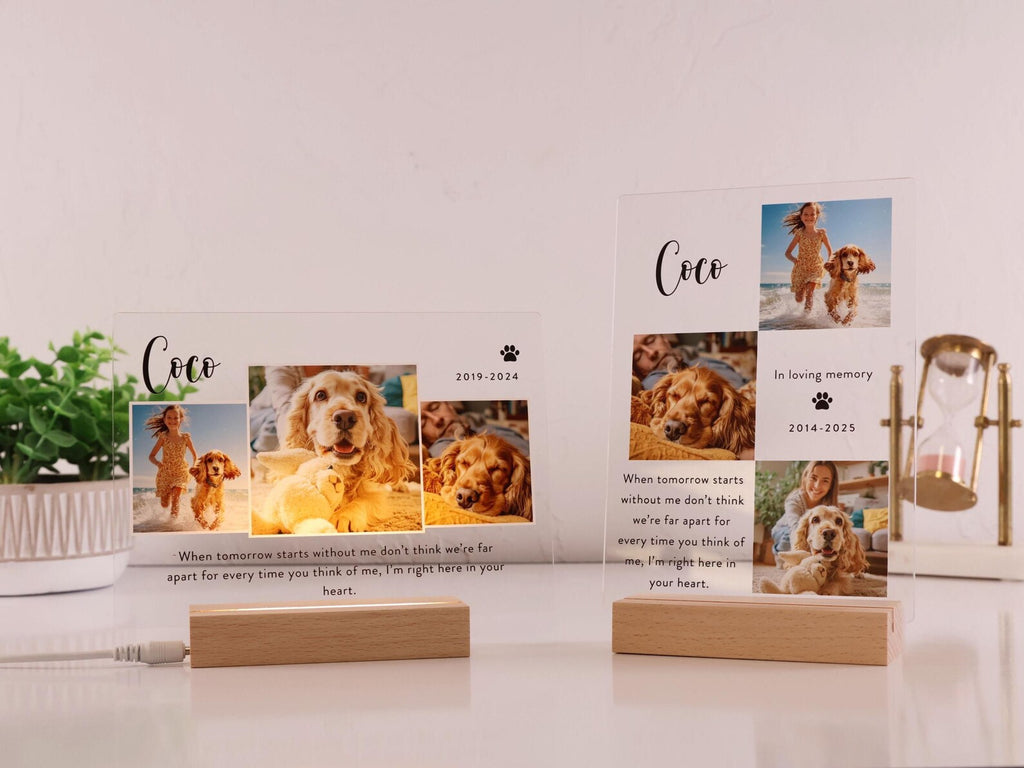 Personalized Pet Memorial Photo Collage Plaque, 3 Photos — photo 6