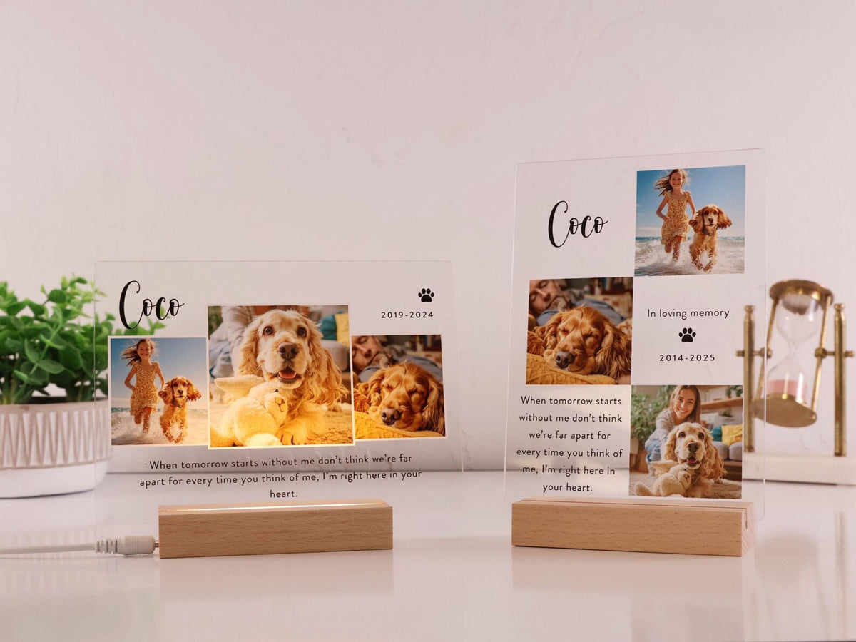 Personalized Pet Memorial Photo Collage Plaque, 3 Photos — photo 6