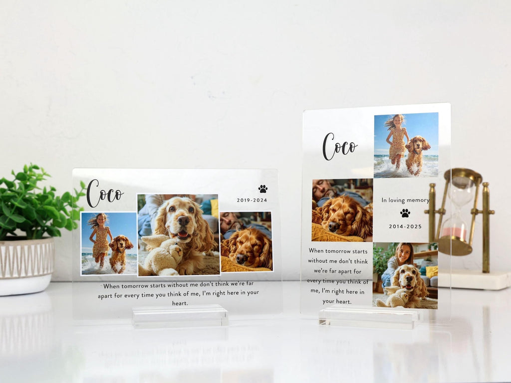 Personalized Pet Memorial Photo Collage Plaque, 3 Photos — photo 7