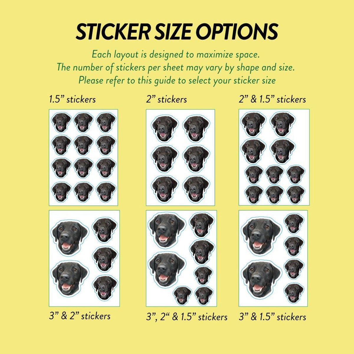 Custom Pet Face Stickers – 5x7” Waterproof Vinyl Sheet | Personalized Dog or Cat Stickers | Dishwasher Safe | Optional Watercolor Style — photo 5