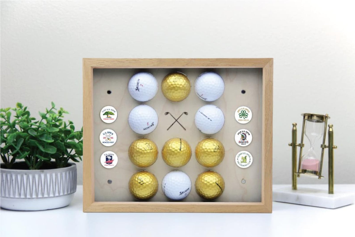 Custom Golf Display Frame | Personalized Display for Golfers | Golf Ball Collection | Display Case for Golf Ball & Ball Marker — photo 6