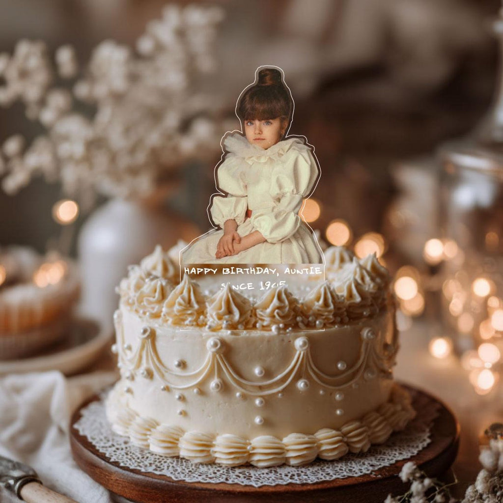 Custom Photo Cake Topper with Stand, 2-in-1 Acrylic Cake Topper & Display Standee — photo 11