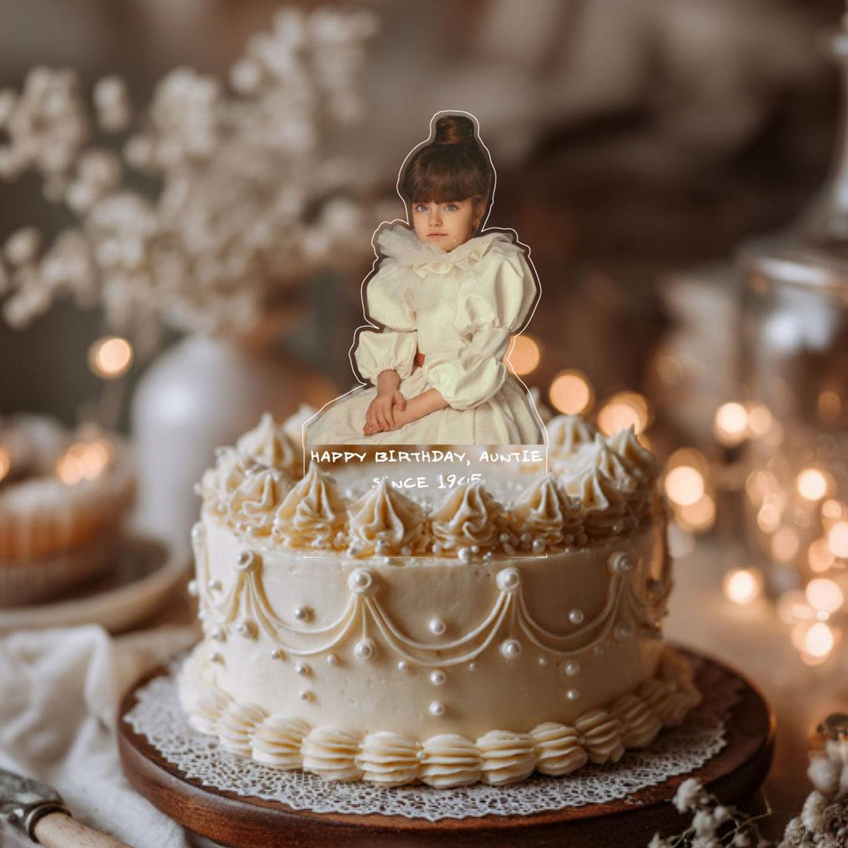 Custom Photo Cake Topper with Stand, 2-in-1 Acrylic Cake Topper & Display Standee — photo 11