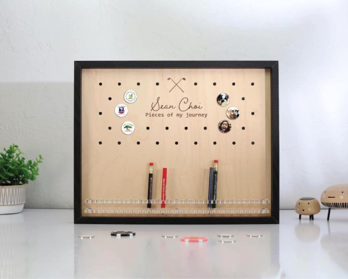 Large Golf Pencil & Ball Marker Display Frame | Golf Memory Collection Holder — photo 8