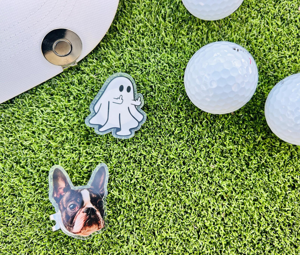 Middle Finger Ghost Hat Clip, Spooky Ghost Golf Ball Marker, Funny Ball Marker, Golf Ball Marker, Funny Golf Gift — photo 3