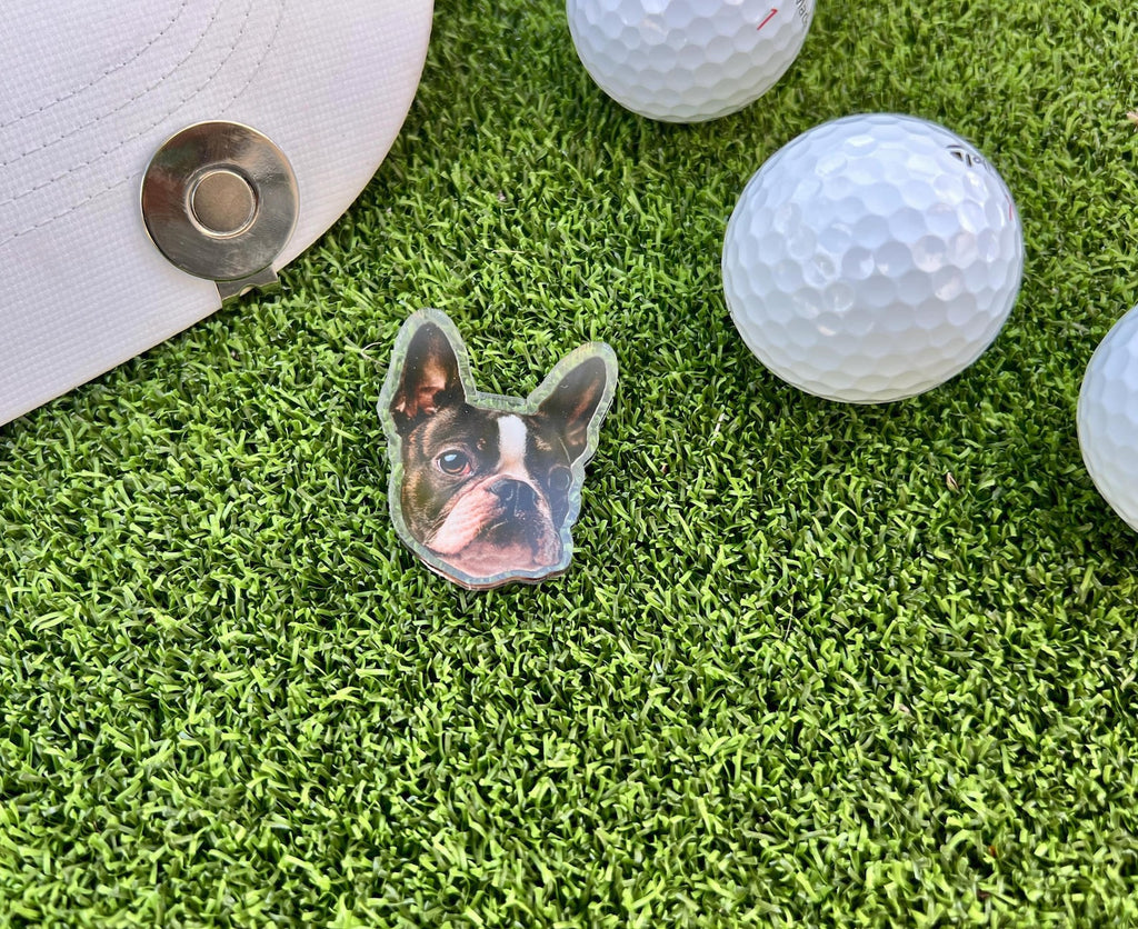 Custom Pet or Human Face Ball Marker with Magnetic Hat Clip — photo 3