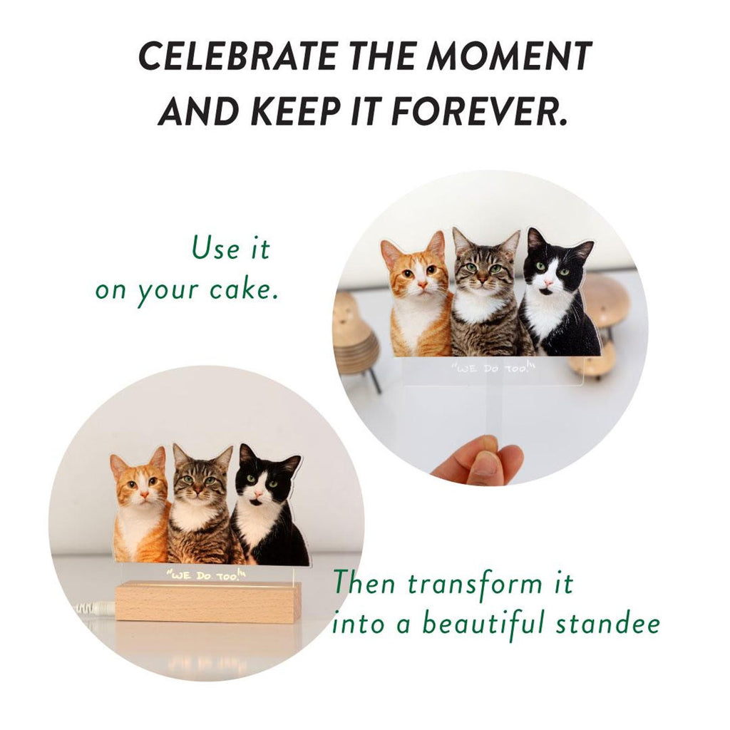 Custom Photo Cake Topper with Stand, 2-in-1 Acrylic Cake Topper & Display Standee — photo 7