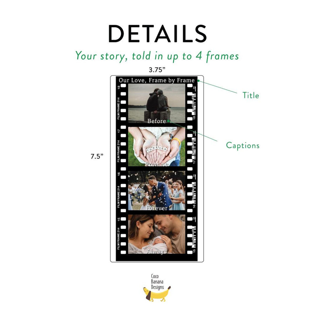 Custom Film Strip Photo Frame Acrylic Photo Plaque Personalized Photo Gift Anniversary Gift Couple Gift — photo 2