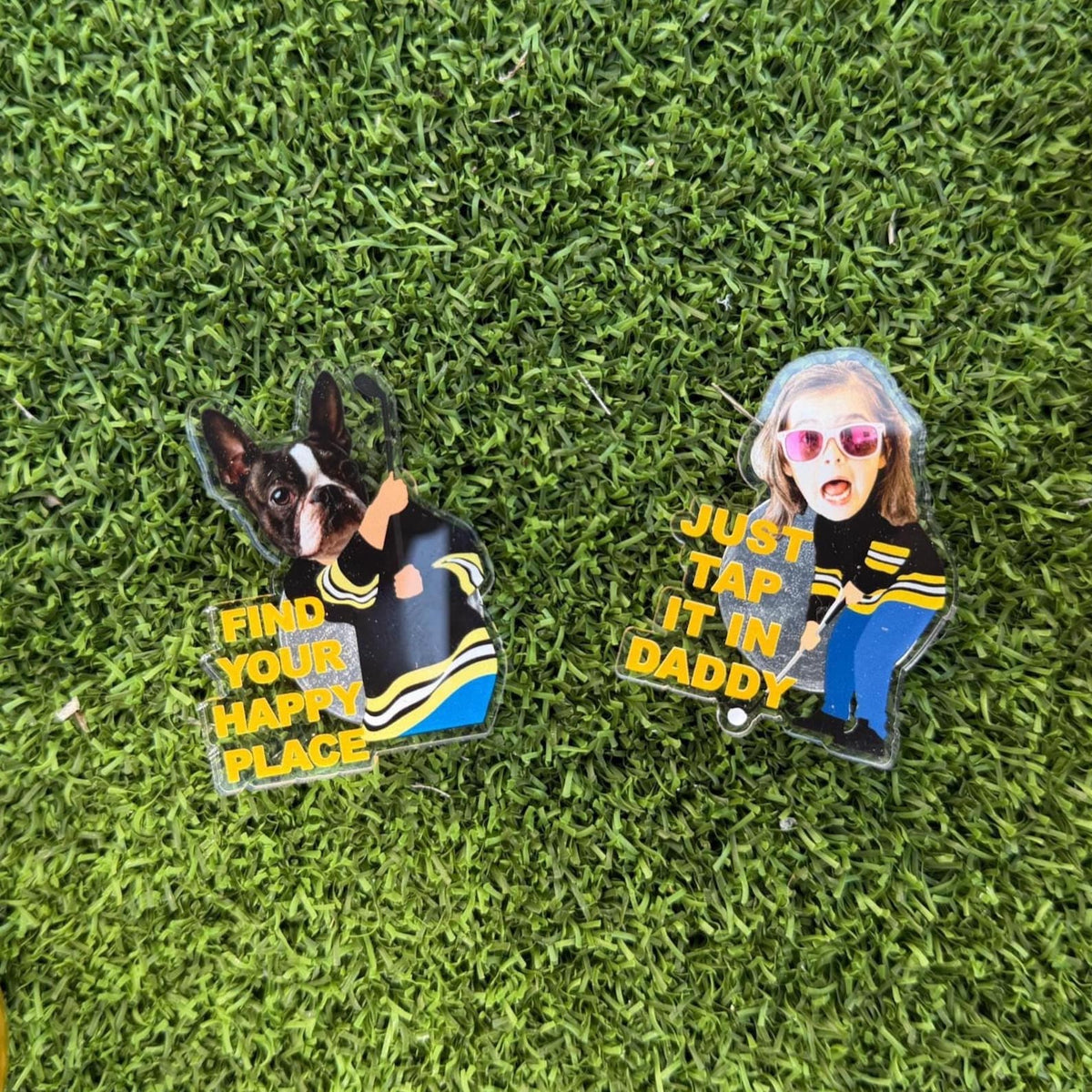 Funny Custom Golf Ball Marker, Personalized Face Ball Marker, Unique Golf Gift with Hat Clip — photo 2