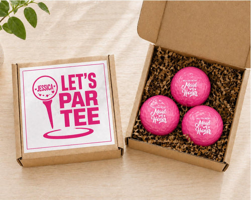 Bridesmaid Proposal Gift, Personalized Golf Balls Gift Set, Maid of Honor Gift, Custom Pink Golf Balls, Bridal Party Gift — photo 1