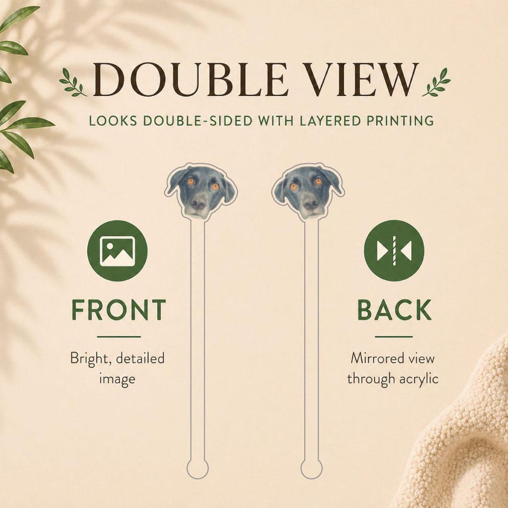 Custom Face Drink Stirrers with Pet or Person Photo — photo 5