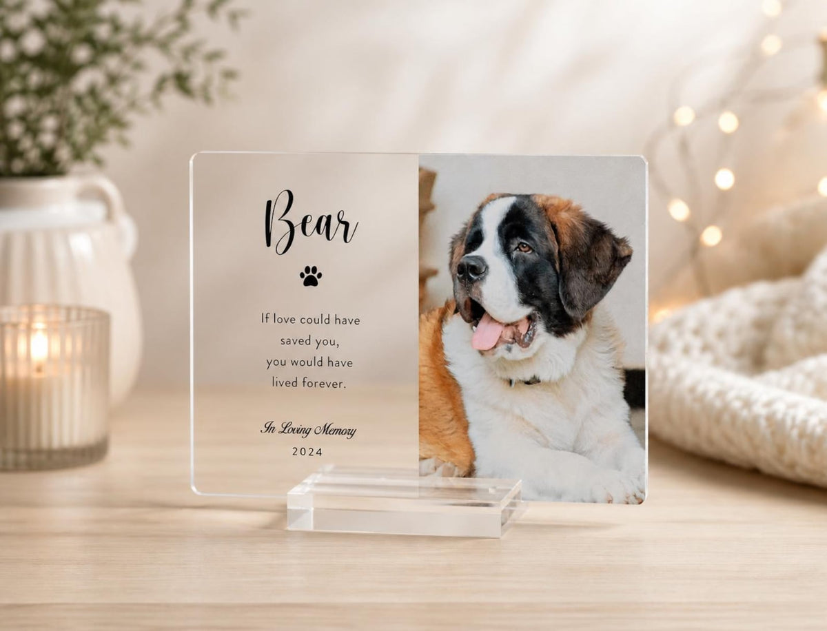 Personalized Pet Memorial Photo Plaque, Large Photo Tribute — photo 2
