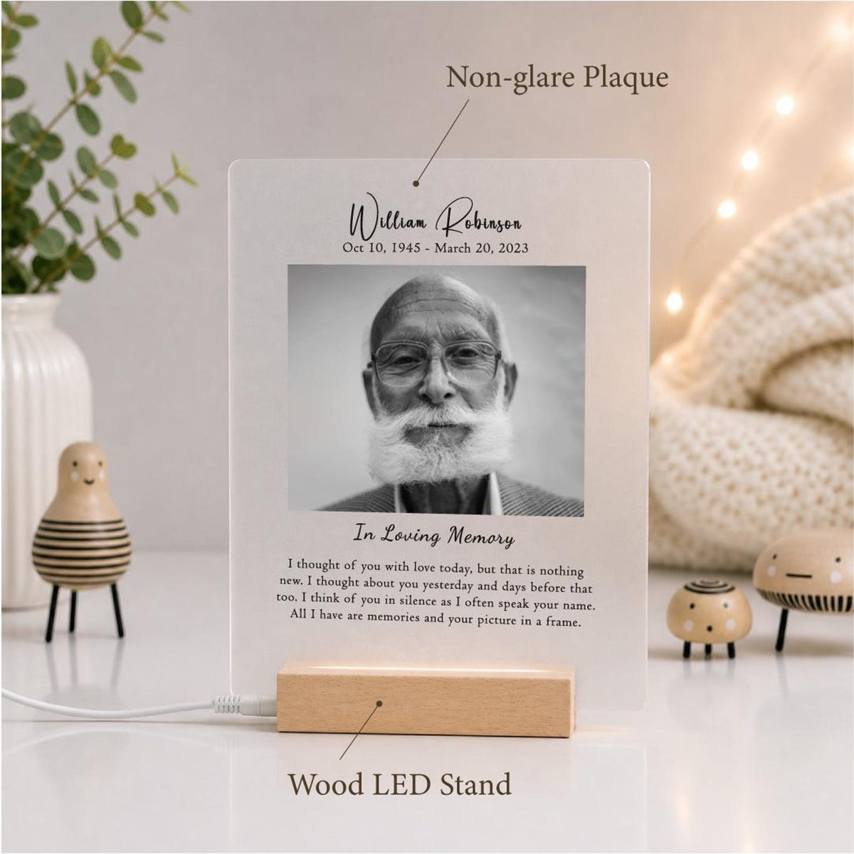 Personalized Memorial Photo Plaque for a Loved One — photo 7
