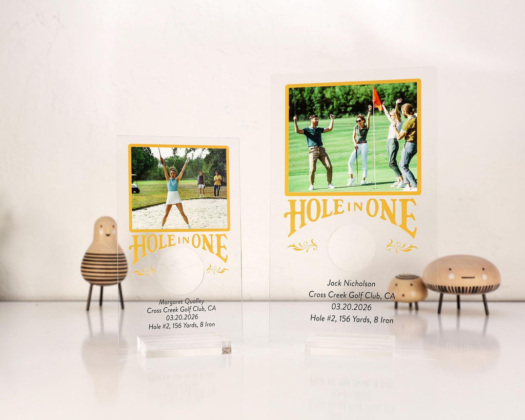 Personalized Hole in One Plaque with Golf Ball Holder, Custom Golf Gift, Hole in One Display, Golfer Gift — photo 12