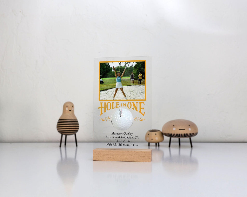 Personalized Hole in One Plaque with Golf Ball Holder, Custom Golf Gift, Hole in One Display, Golfer Gift — photo 10