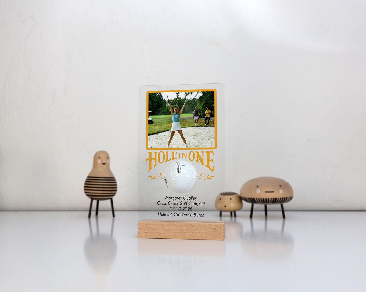 Personalized Hole in One Plaque with Golf Ball Holder, Custom Golf Gift, Hole in One Display, Golfer Gift — photo 10