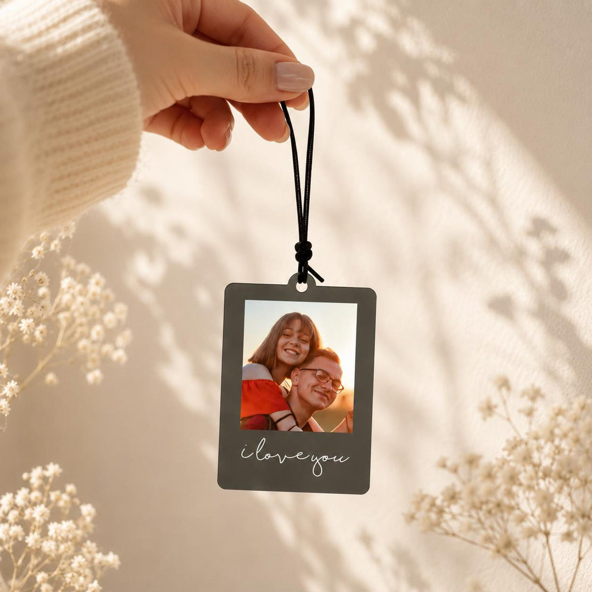 Personalized Acrylic Photo Car Mirror Tag, Drive Safe Keepsake — photo 12