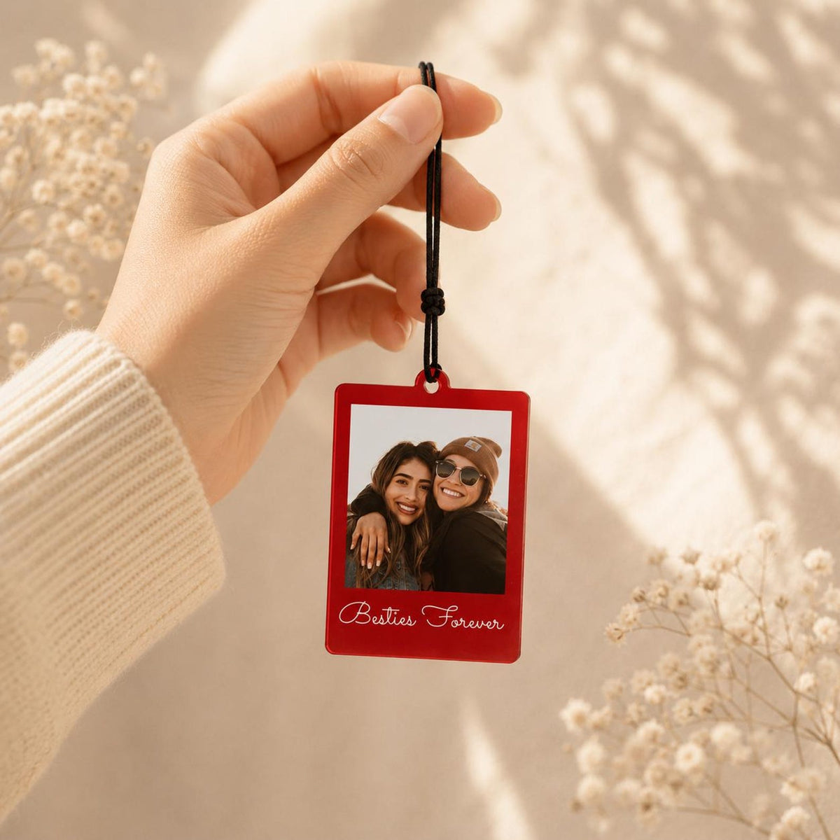Personalized Acrylic Photo Car Mirror Tag, Drive Safe Keepsake — photo 13