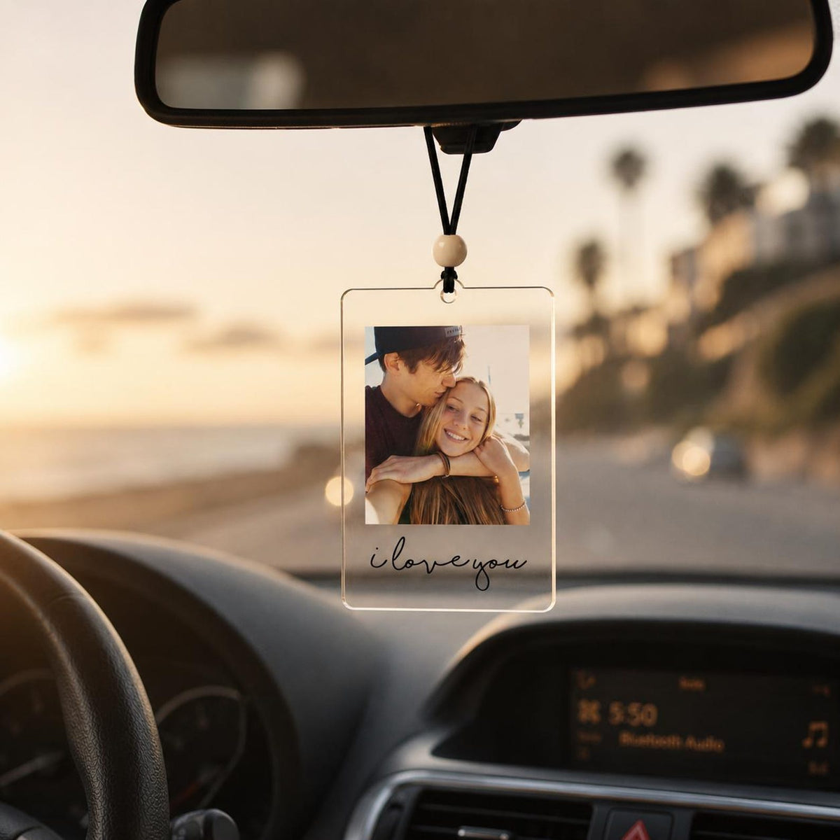 Personalized Acrylic Photo Car Mirror Tag, Drive Safe Keepsake — photo 16