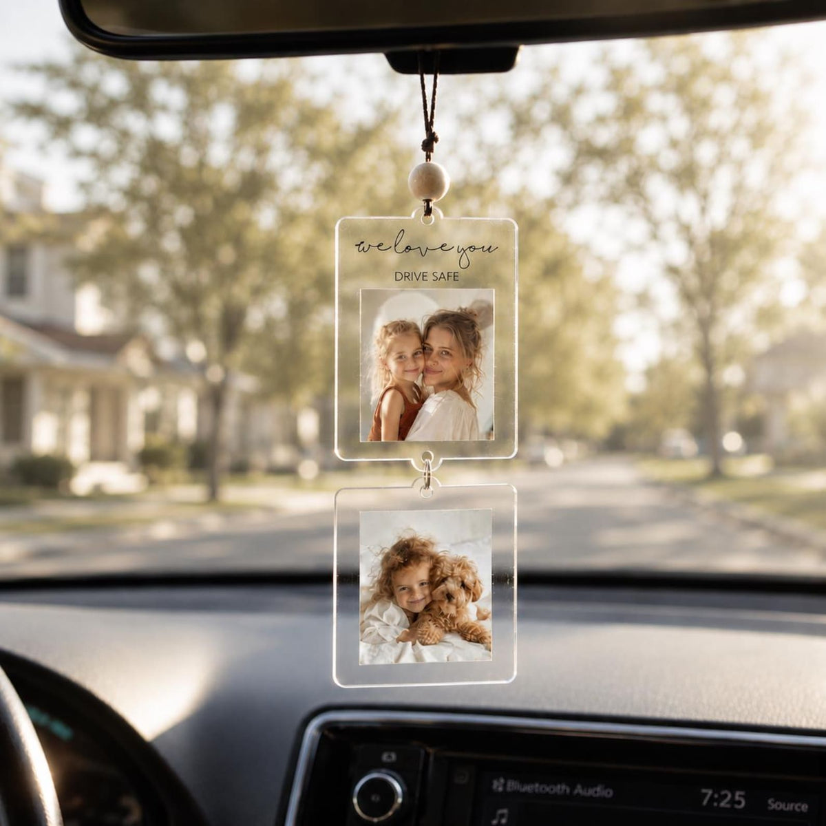 Personalized Car Mirror Hanging Photo, Personalized Hanging Picture Tags — photo 2