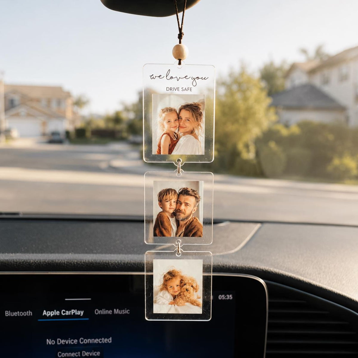 Personalized Car Mirror Hanging Photo, Personalized Hanging Picture Tags — photo 4