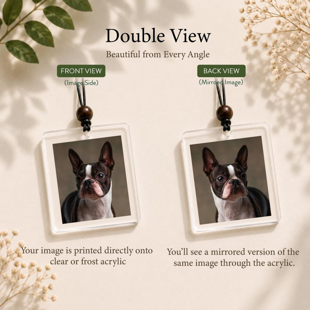 Personalized Acrylic Photo Car Mirror Tag, Drive Safe Keepsake — photo 8