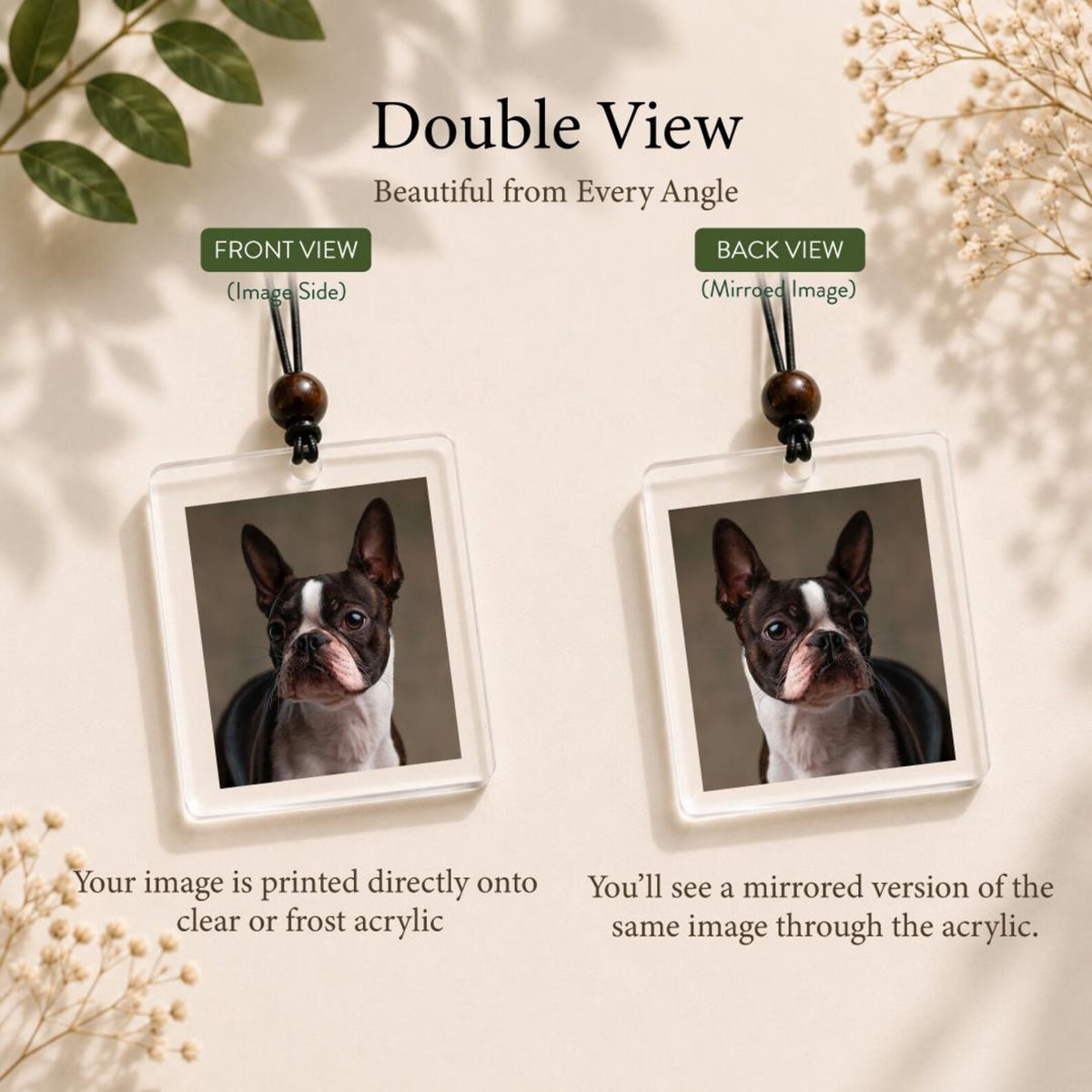 Personalized Acrylic Photo Car Mirror Tag, Drive Safe Keepsake — photo 8