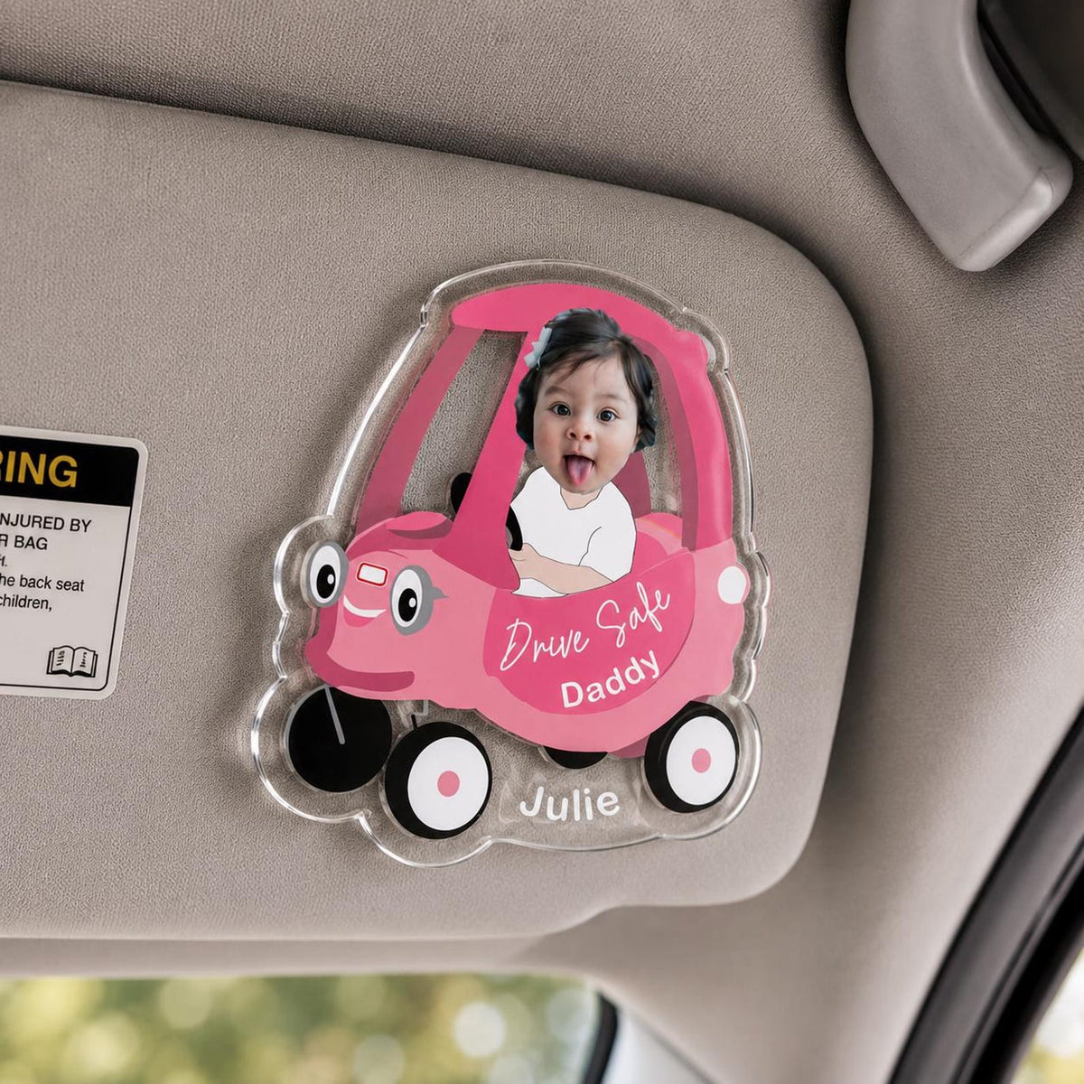 Drive Safe Daddy, Kid Face Toy Car, Baby Photo Face, Father's Day Gift — photo 2