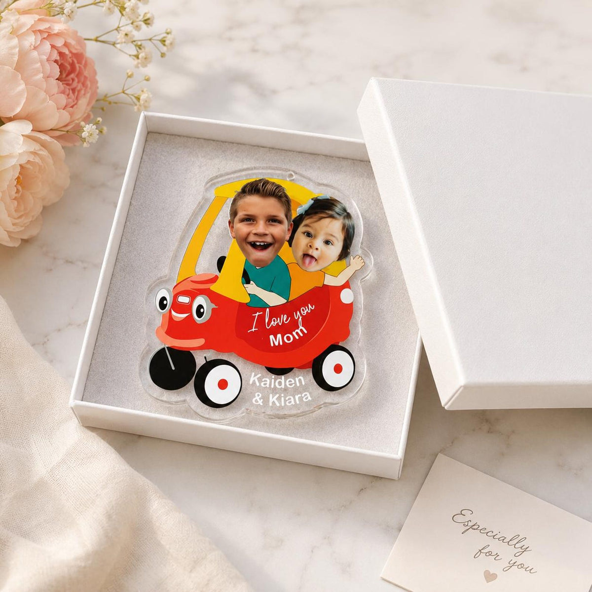 Drive Safe Daddy, Kid Face Toy Car, Baby Photo Face, Father's Day Gift — photo 4