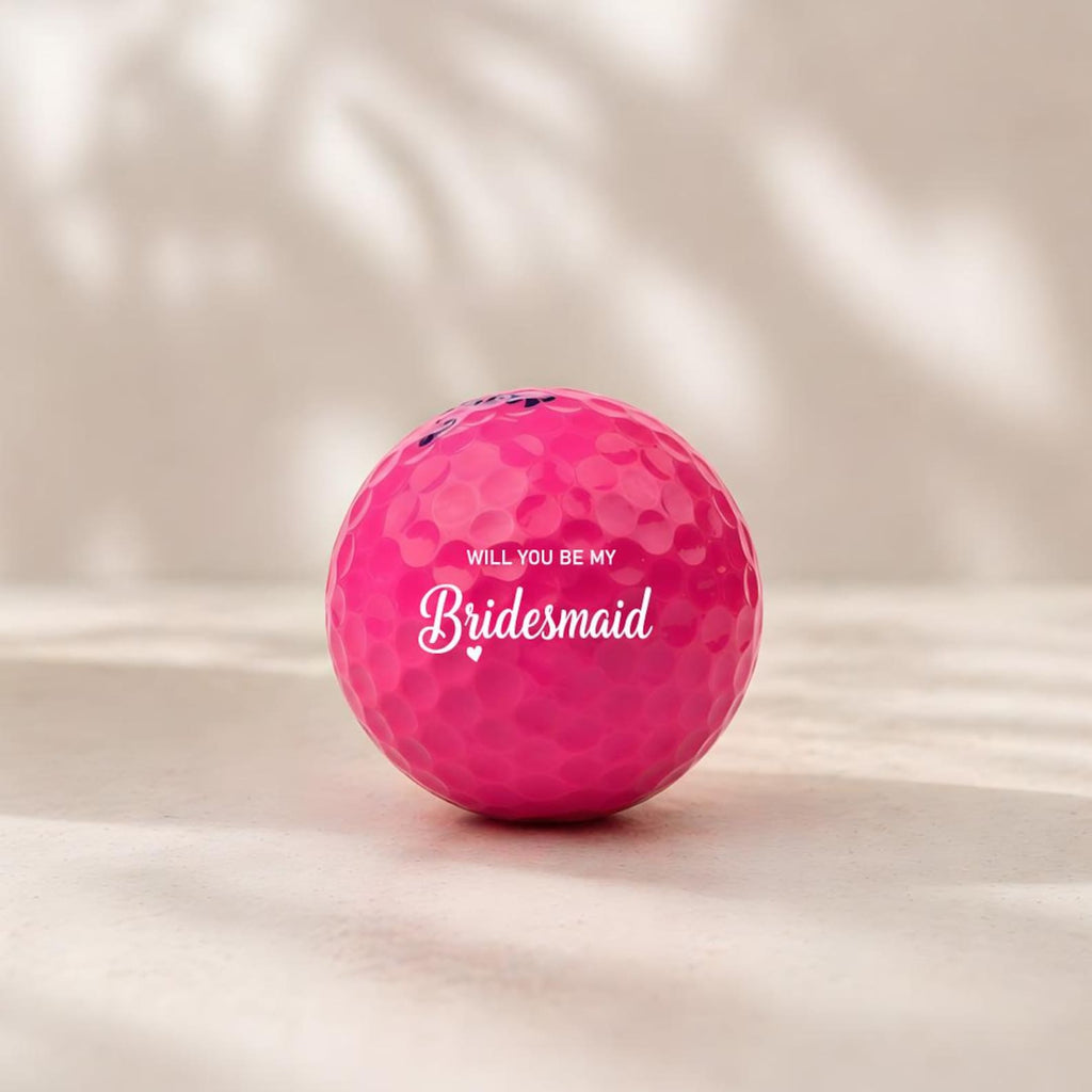 Bridesmaid Proposal Gift, Personalized Golf Balls Gift Set, Maid of Honor Gift, Custom Pink Golf Balls, Bridal Party Gift — photo 4