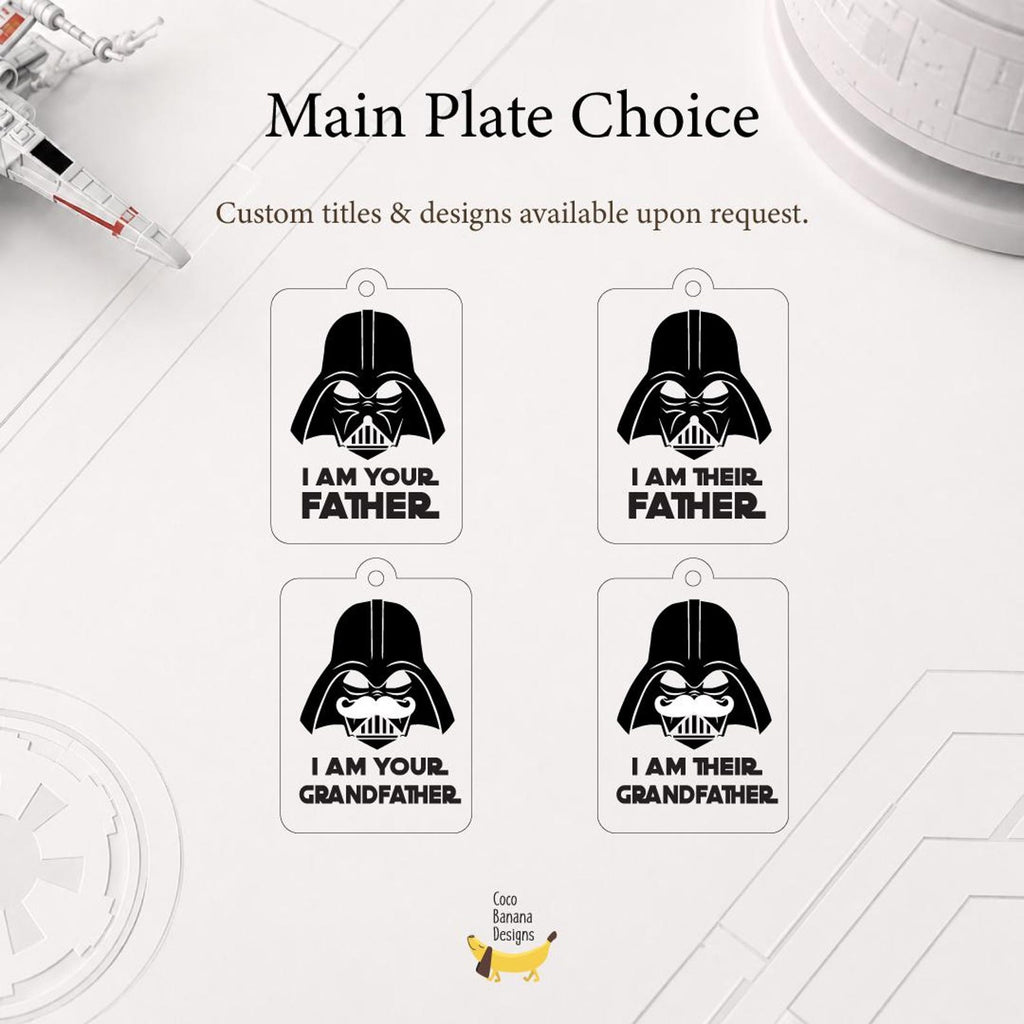 I'm Their Father Keyring, Personalized Name Keychain, Custom Name Lightsaber, Star Wars Keychain — photo 5