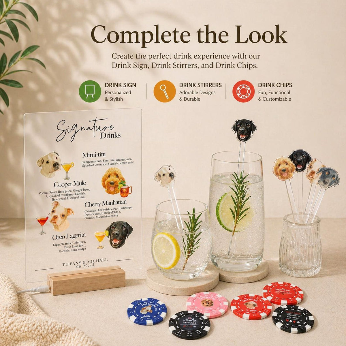 Custom Face Drink Stirrers with Pet or Person Photo — photo 9