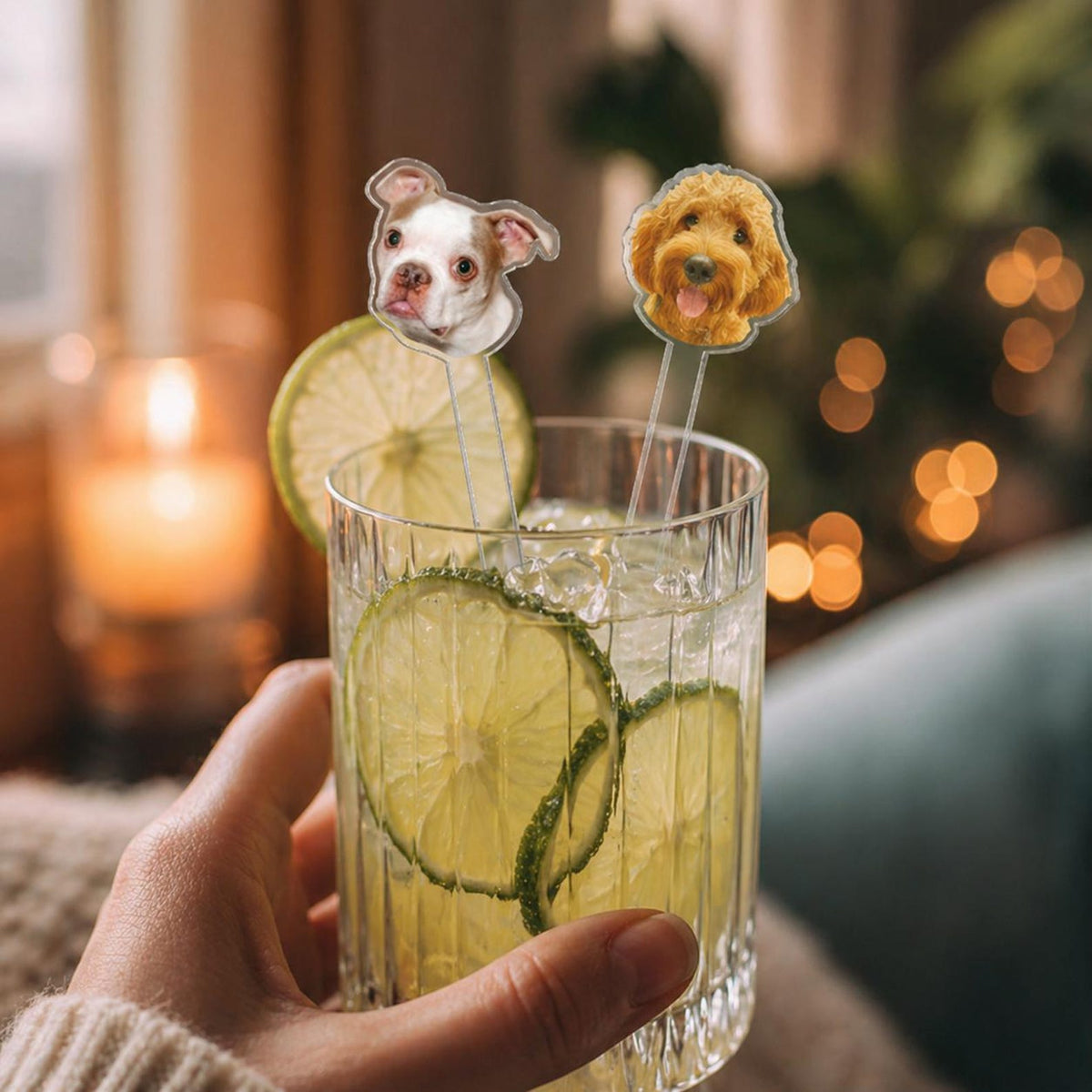 Custom Face Drink Stirrers with Pet or Person Photo — photo 1