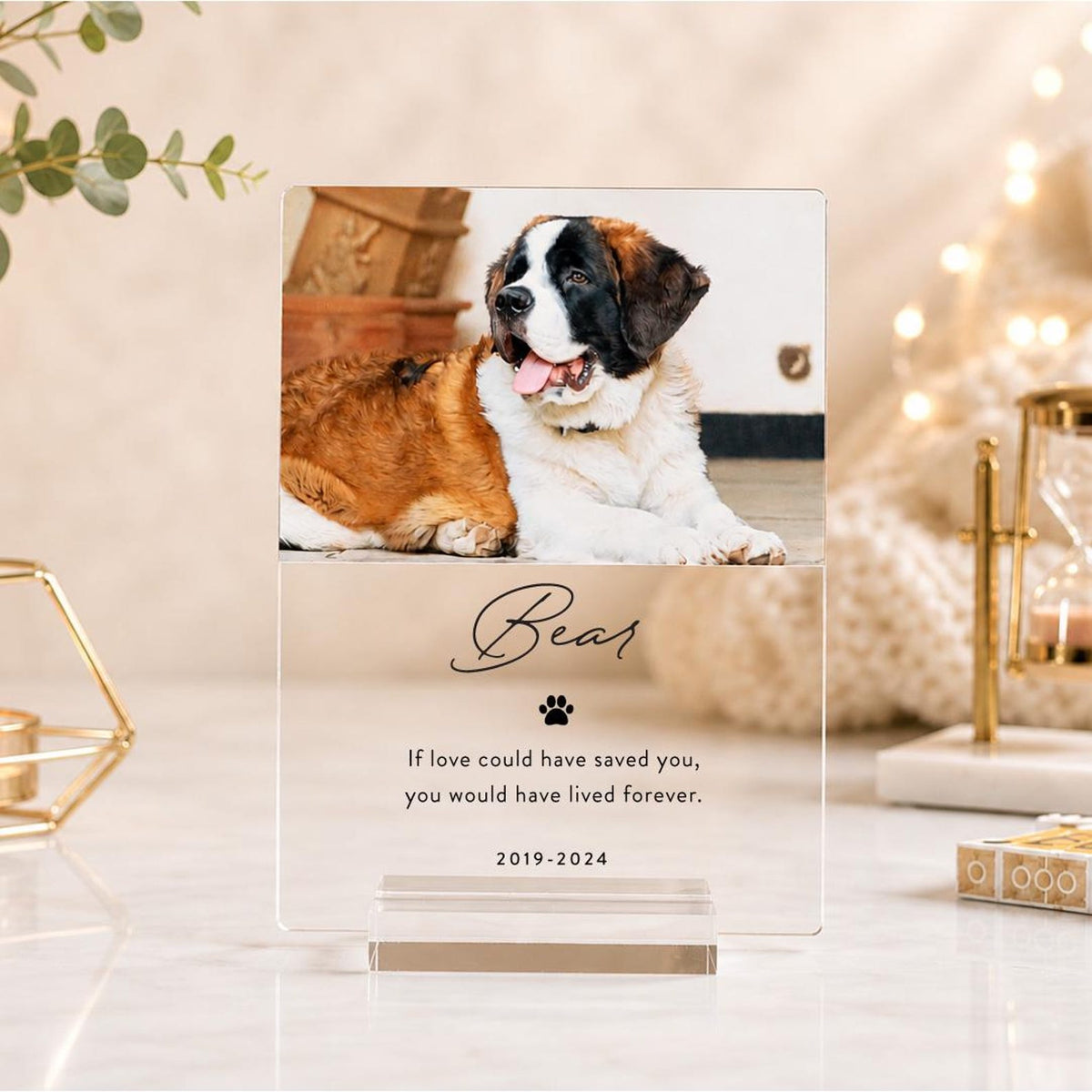 Personalized Pet Memorial Photo Plaque, Large Photo Tribute — photo 1