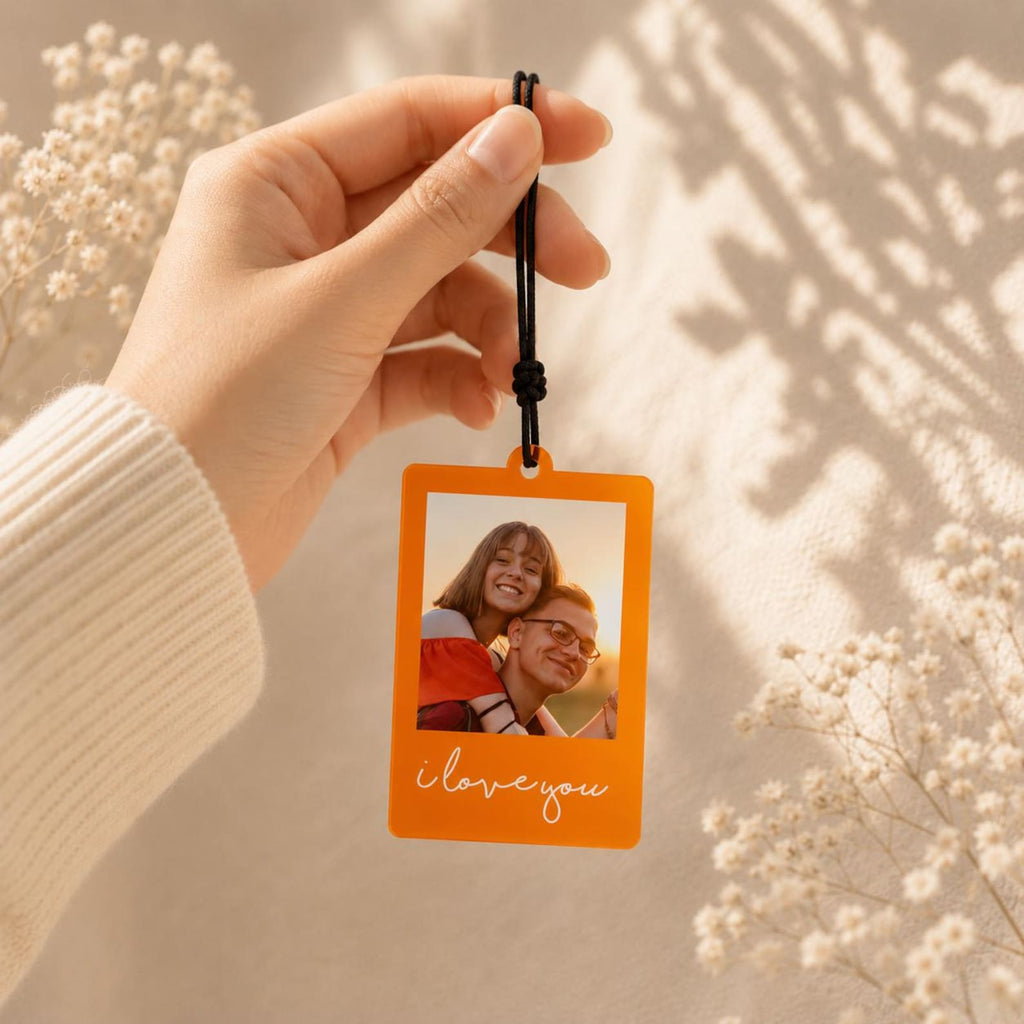 Personalized Acrylic Photo Car Mirror Tag, Drive Safe Keepsake — photo 15