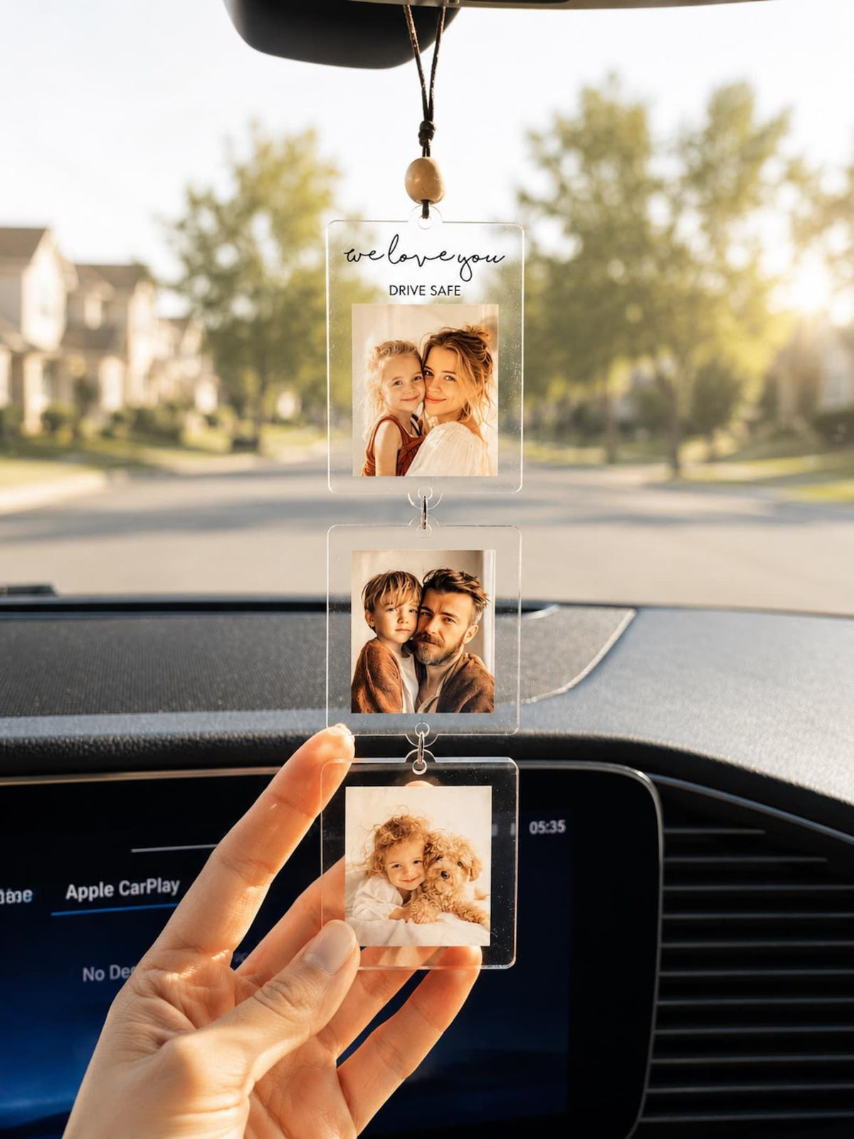 Personalized Car Mirror Hanging Photo, Personalized Hanging Picture Tags — photo 5