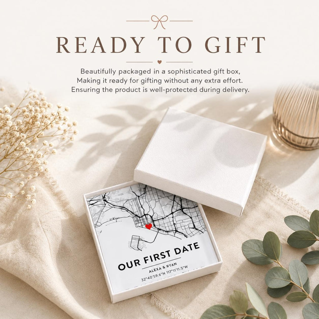 Personalized Date Map Acrylic Block - Commemorate Your Special Place — photo 11