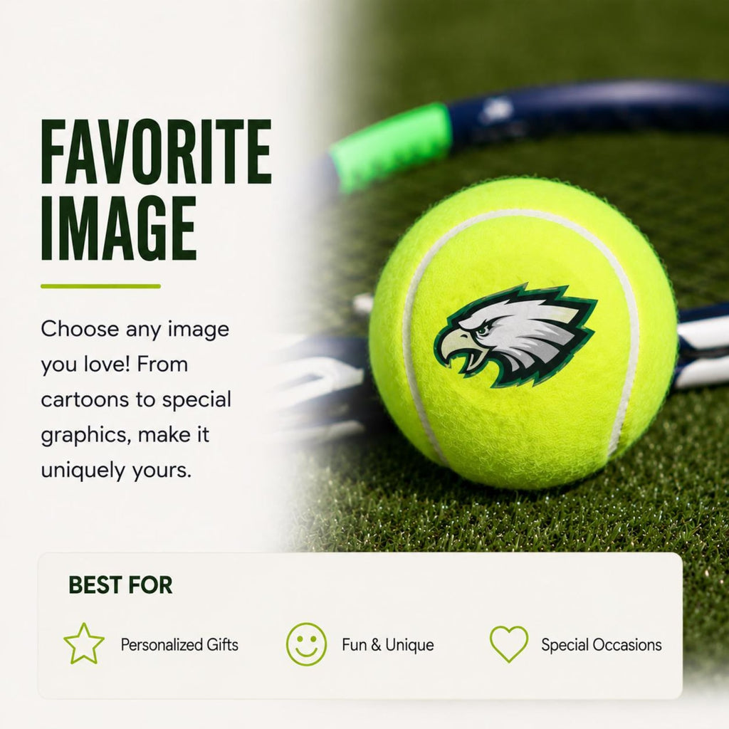 Custom Tennis Ball, Photo Tennis ball, Your Image or Text — photo 5