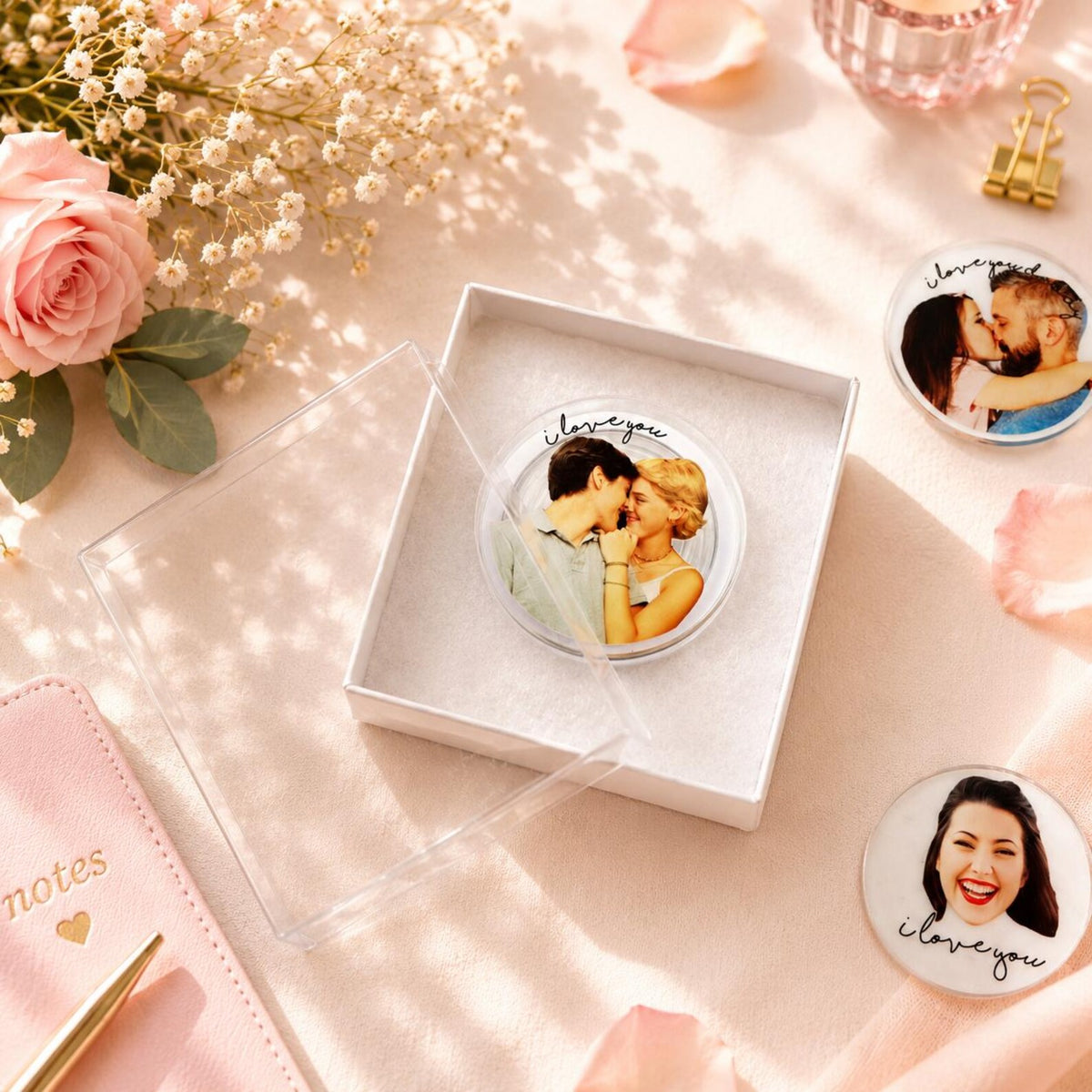 Custom Photo Phone Grip, Personalized Heart or Round Magnetic Phone Stand — photo 10