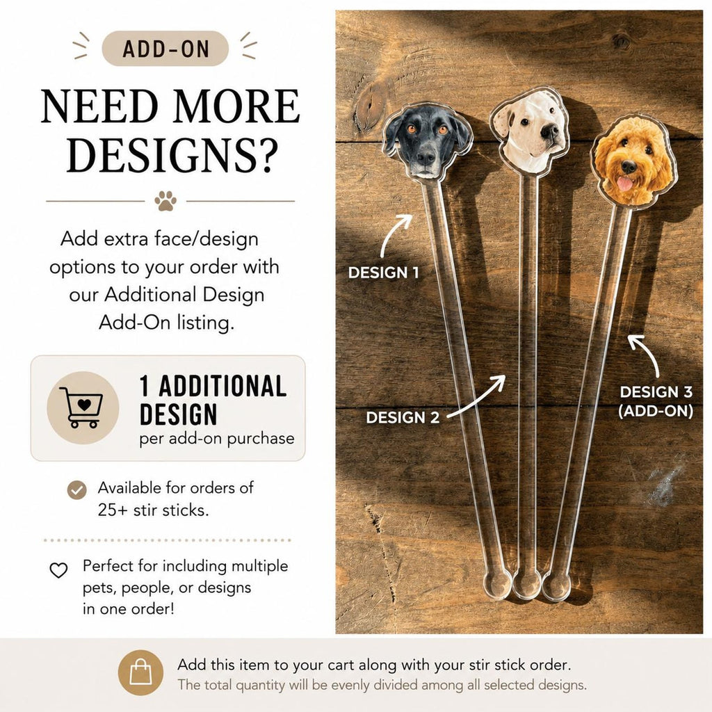 Custom Face Drink Stirrers with Pet or Person Photo — photo 10